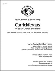 Carrickfergus SSAA choral sheet music cover Thumbnail